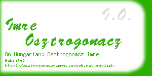 imre osztrogonacz business card